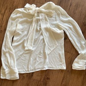 Front Bow Chiffon Shirt